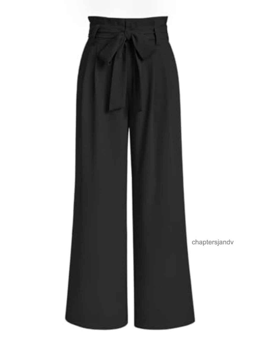 Wide Leg Paperbag Dress Pants Removable Belt Pleated Front